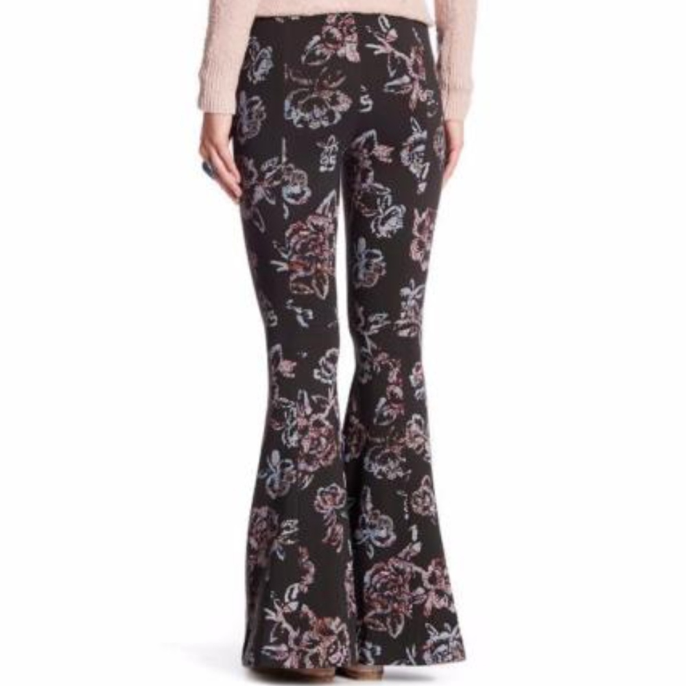 Free People Floral Flare Pants